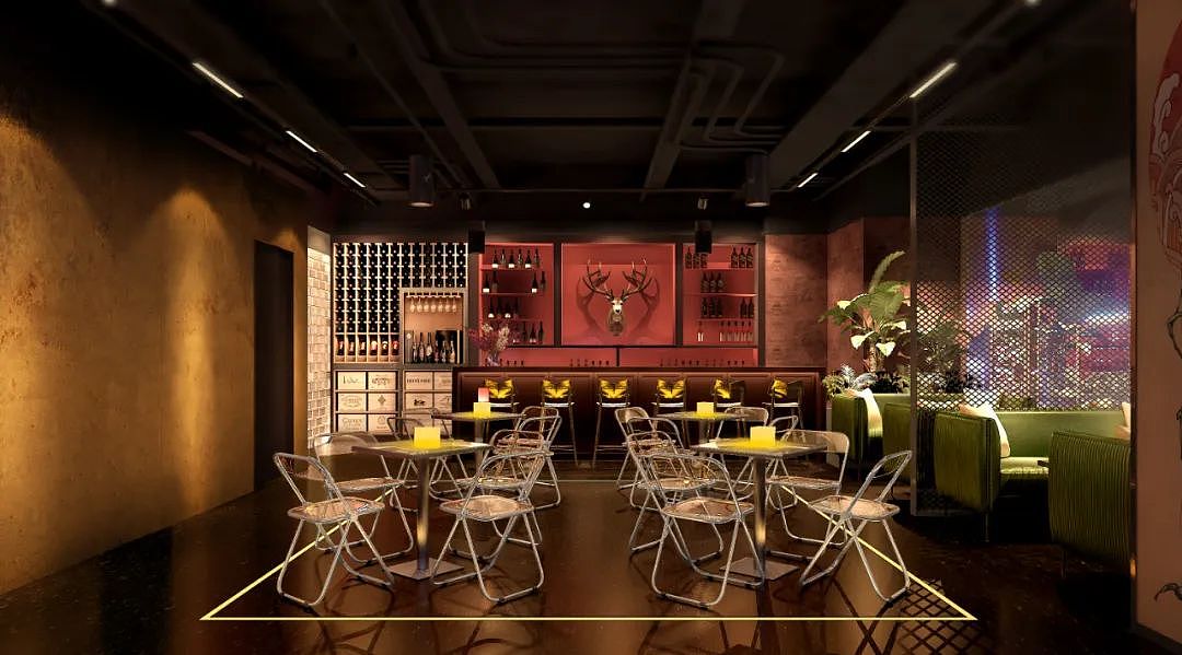 栖鹿MANNA酒吧装修设计案例（图ZMzMwMjY4Njgw） - 酒店餐饮设计 - 站酷设计师工装之家装修网原创素材 - 站酷ZCOOL
