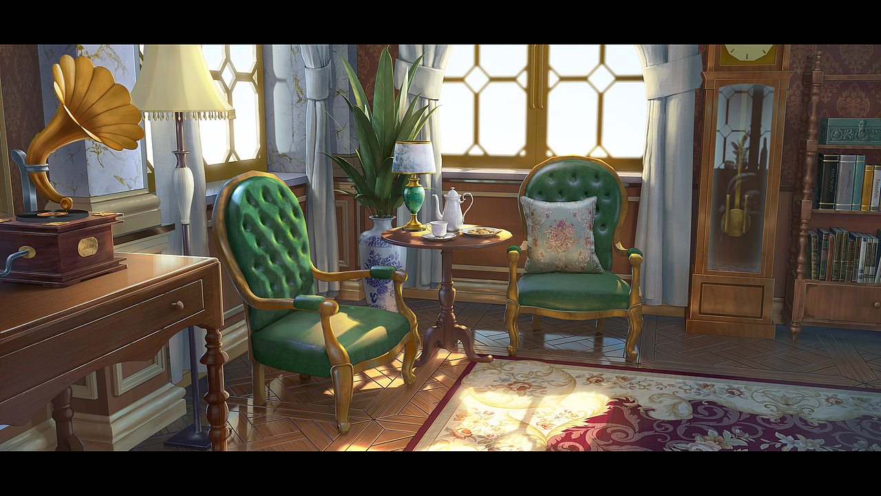 贵族休息区（图ZMzQxMDYxOTg4） - 游戏原画 - 站酷设计师AHAN_Z原创素材 - 站酷ZCOOL