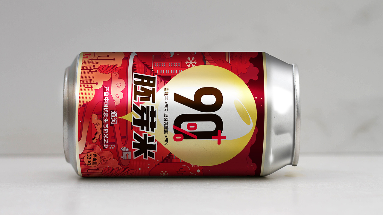 大米包装设计-龙粮鸿富【灌装】胚芽米