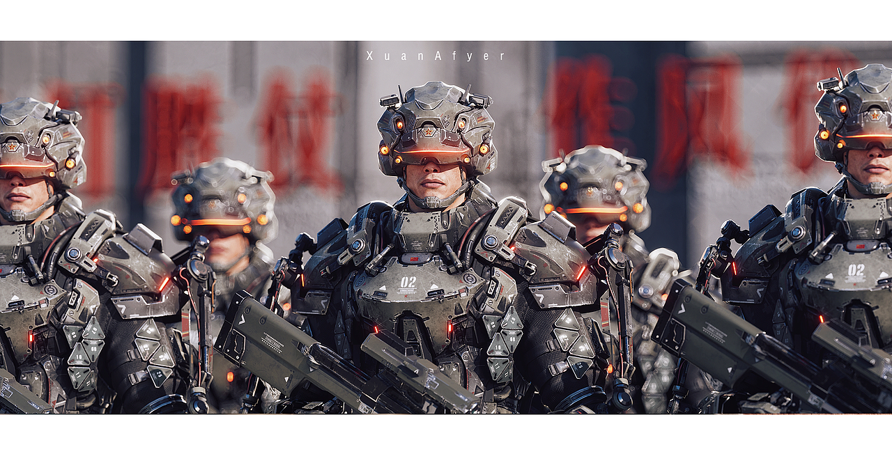 空间陆战队-机甲小队次世代概念设计建模