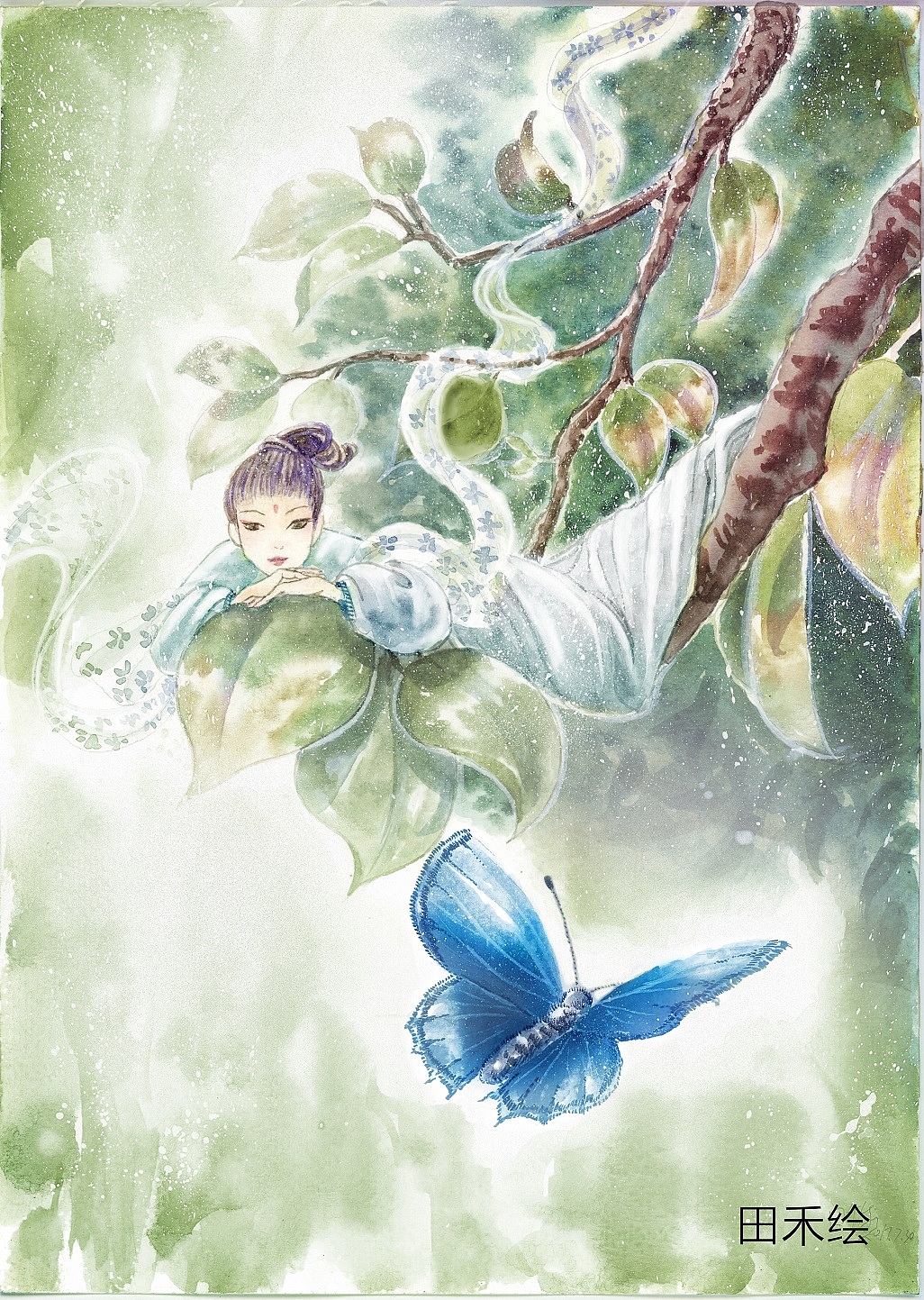 敦煌绘本水彩飞天拟人集（图ZMzAyNTYzMTg0） - 商业插画 - 站酷设计师田禾插画原创素材 - 站酷ZCOOL