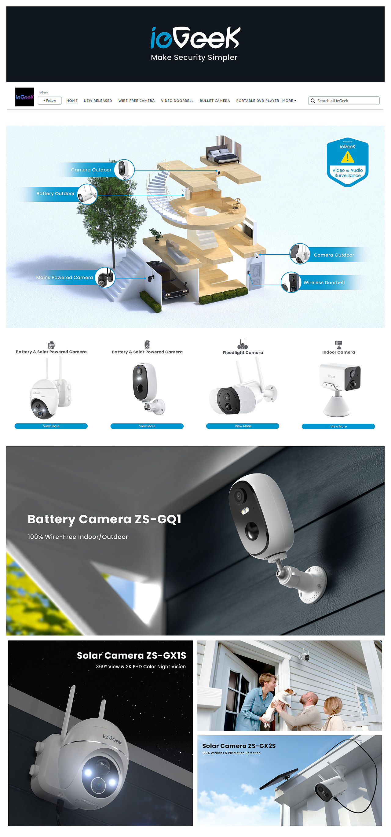 亚马逊#安防摄像头#旗舰店#详情页设计