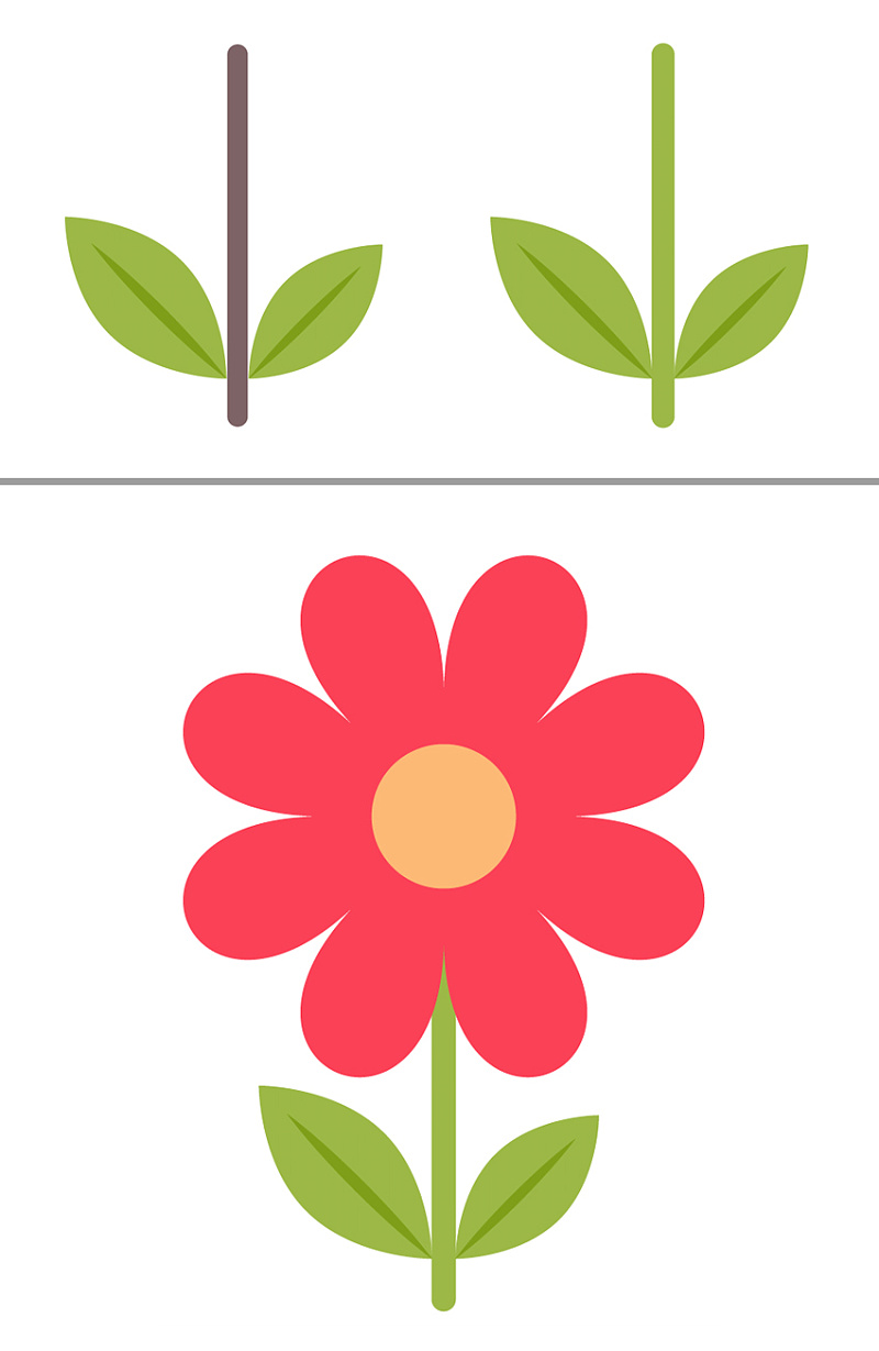 ai小教程一组扁平的小清新icon