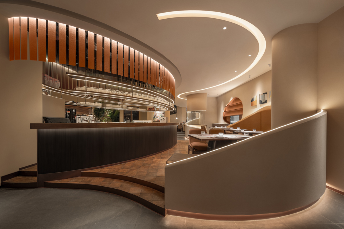 深圳西餐厅设计，310㎡无限循环的神秘洞穴主题空间