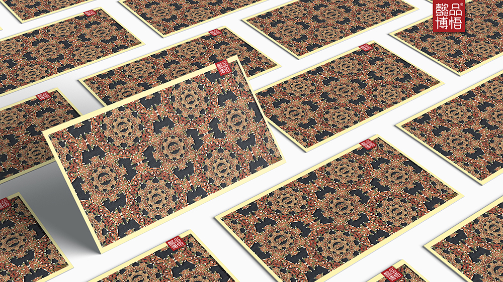 经典纹饰图赏 缠枝纹、寿字纹 清 文成公主占卜 罗布林卡 (懿品博悟供图)