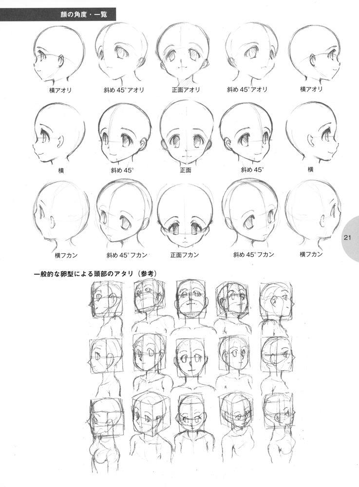 动漫绘画学习:动漫人物脸型画法及脸部结构比