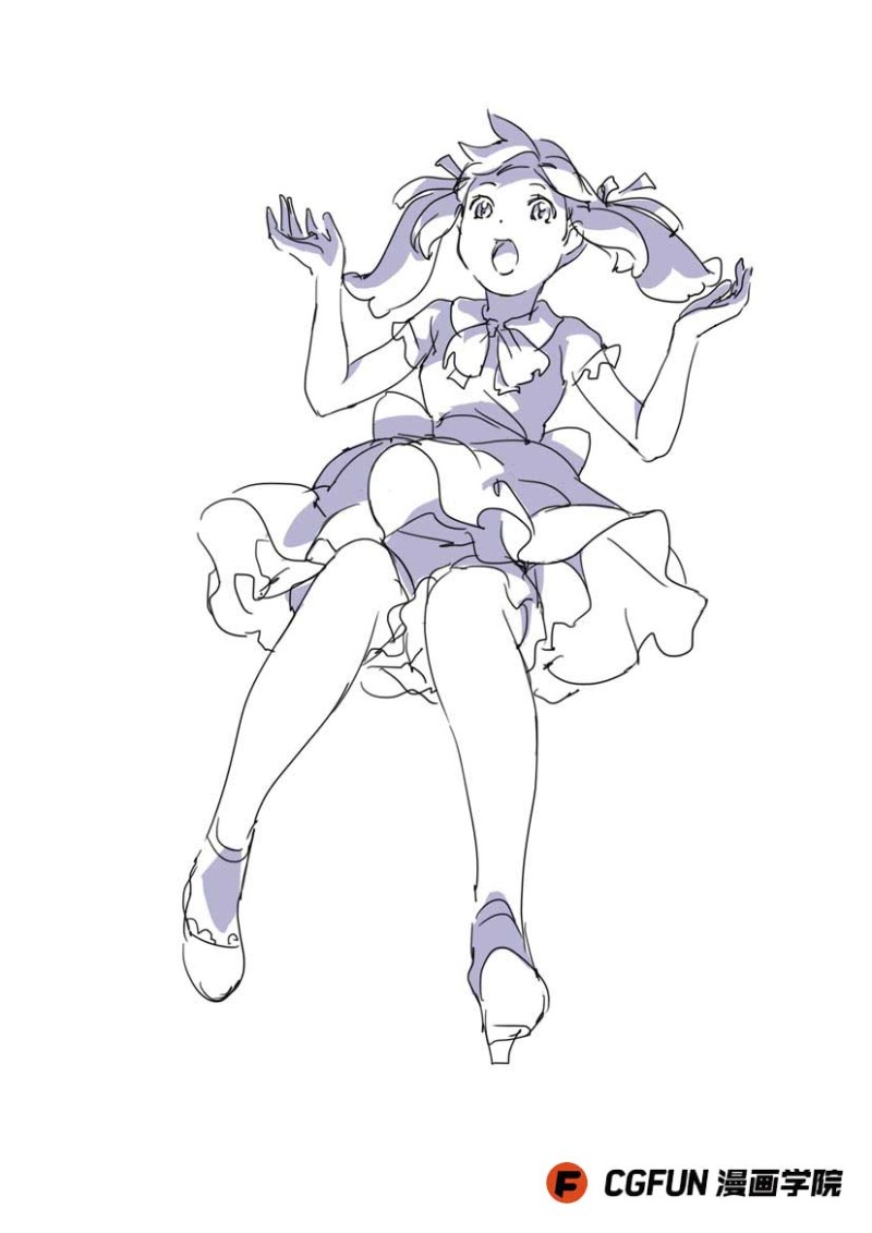 教你如何画好漫画教程26-毛发跟随身体飘动的运动原理