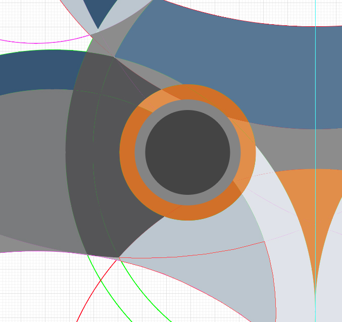 如何在Adobe Illustrator里使用圆形工具在网格下
