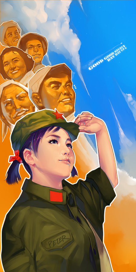 红军插画插图图片