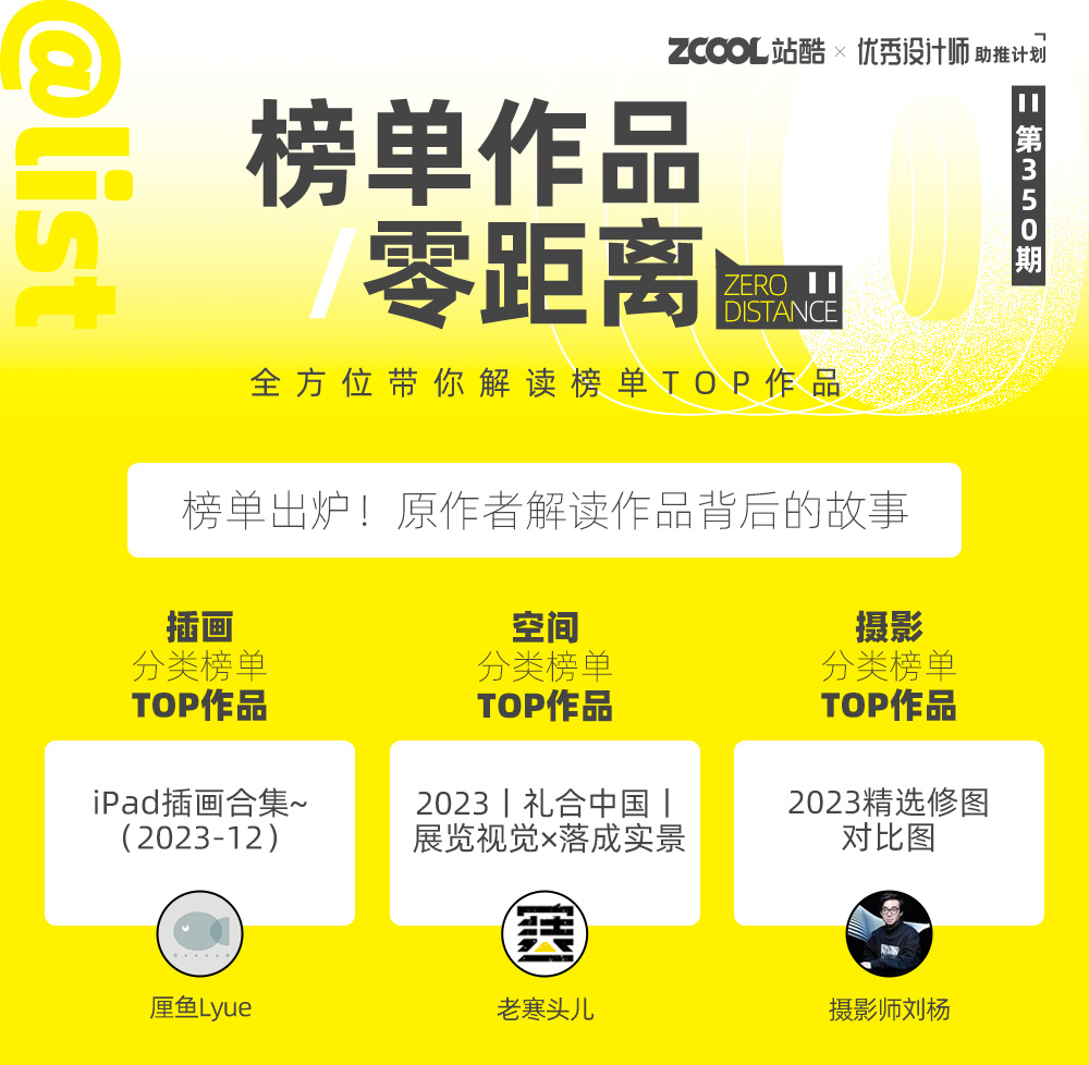 【站酷榜单·Top作品零距离】第350期(图ZMTQ2NDE3NDg=) - 观点 - 站酷设计师站酷创作中心原创素材 - 站酷ZCOOL