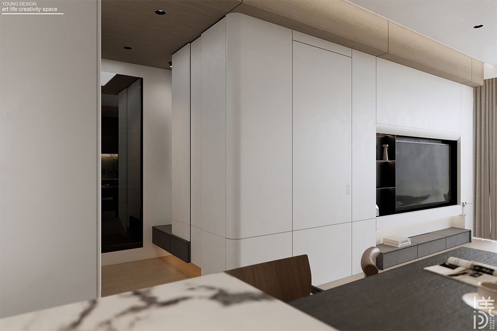 Young设计 | 纯白与木色完美平衡，天然肌理邂逅简约线条，诠释意式极简静谧之家