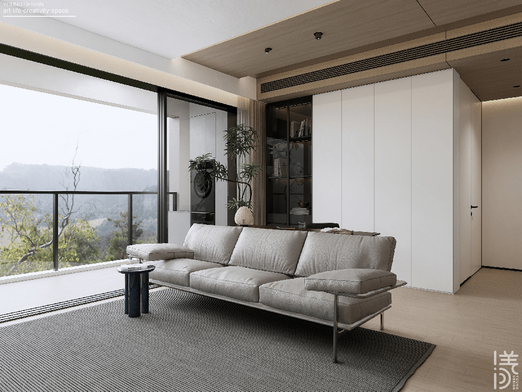 Young设计 | 纯白与木色完美平衡，天然肌理邂逅简约线条，诠释意式极简静谧之家