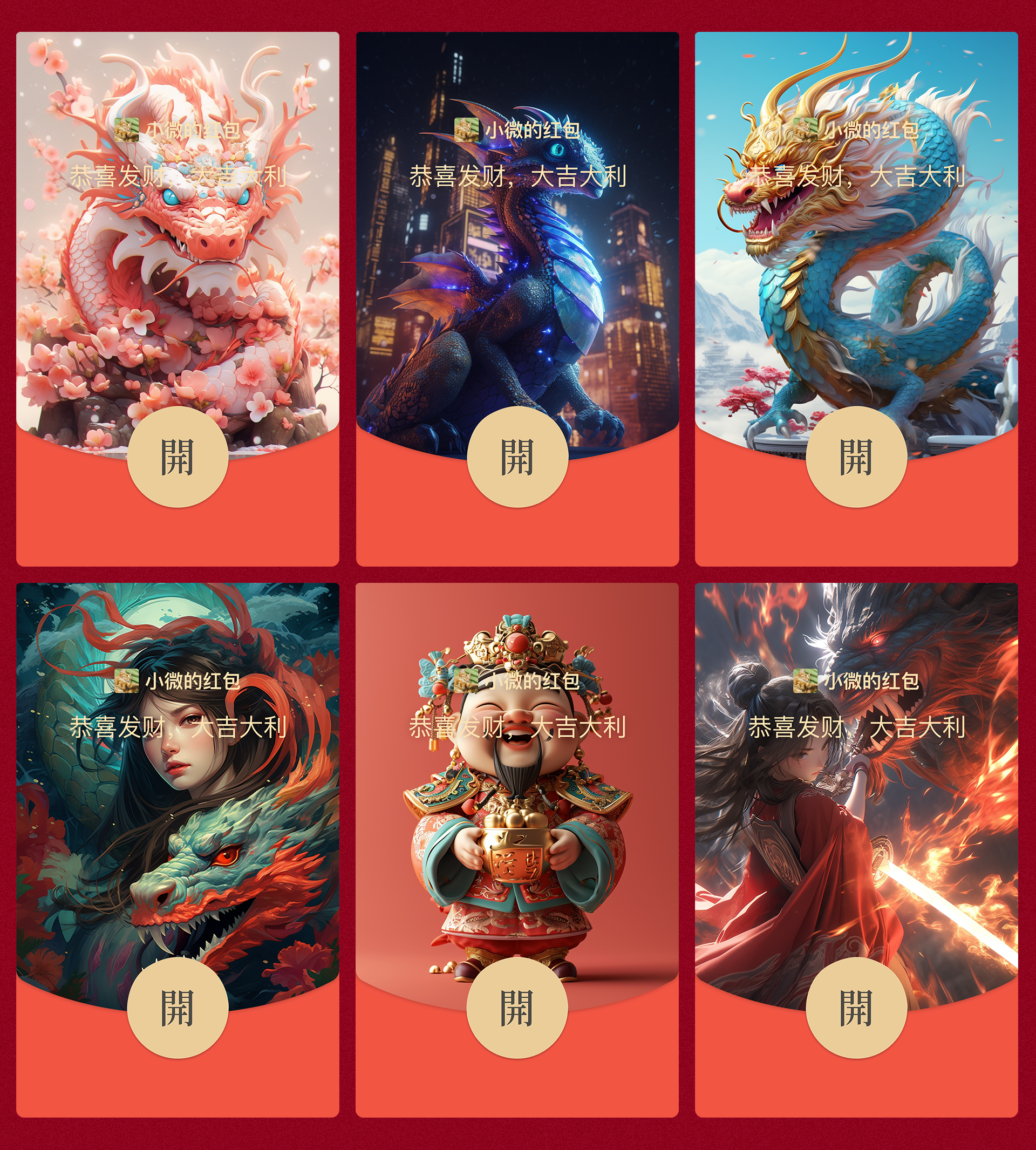 微信龙年红包封面设计！如何用Midjourney轻松搞定，案例来了（图ZMTQ2NjQ5NTI=） - 教程 - 站酷设计师敬鹏原创素材 - 站酷ZCOOL