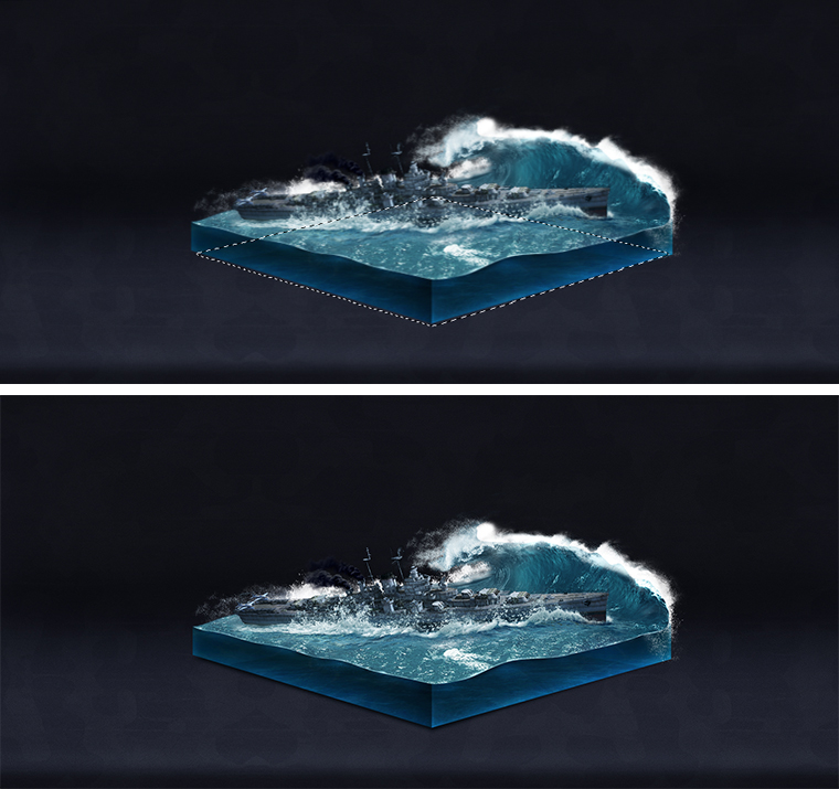 海战沙盘场景合成