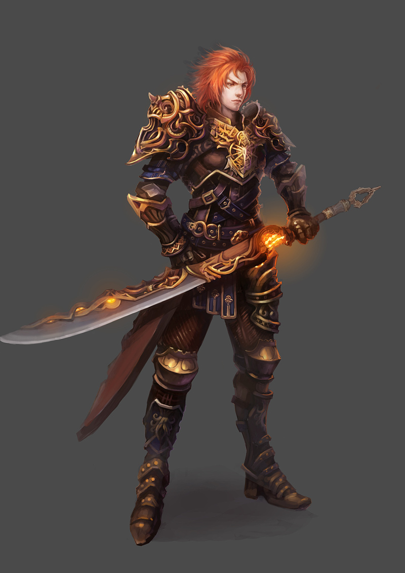 剑士设计绘画过程【深圳原画培训学校】