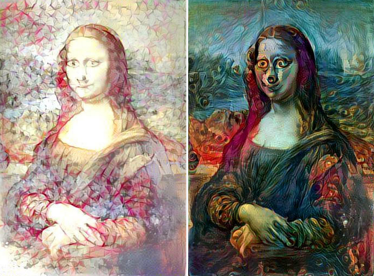 《蒙娜丽莎》和 毕加索的立体作品,梵高的《 星空》, 莫奈的点彩