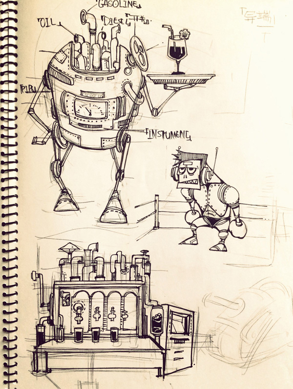 这是当时想的一个关于机器人世界的故事,一切都是机器人但是像人类的