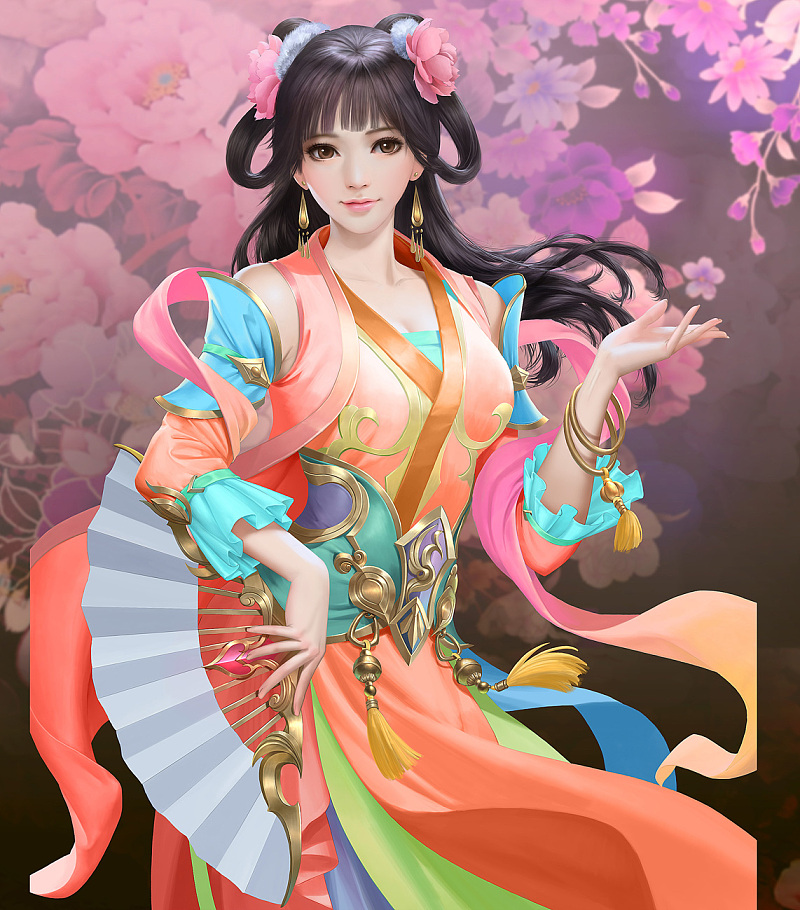 创作花絮天龙八部手游角色插图创作分享