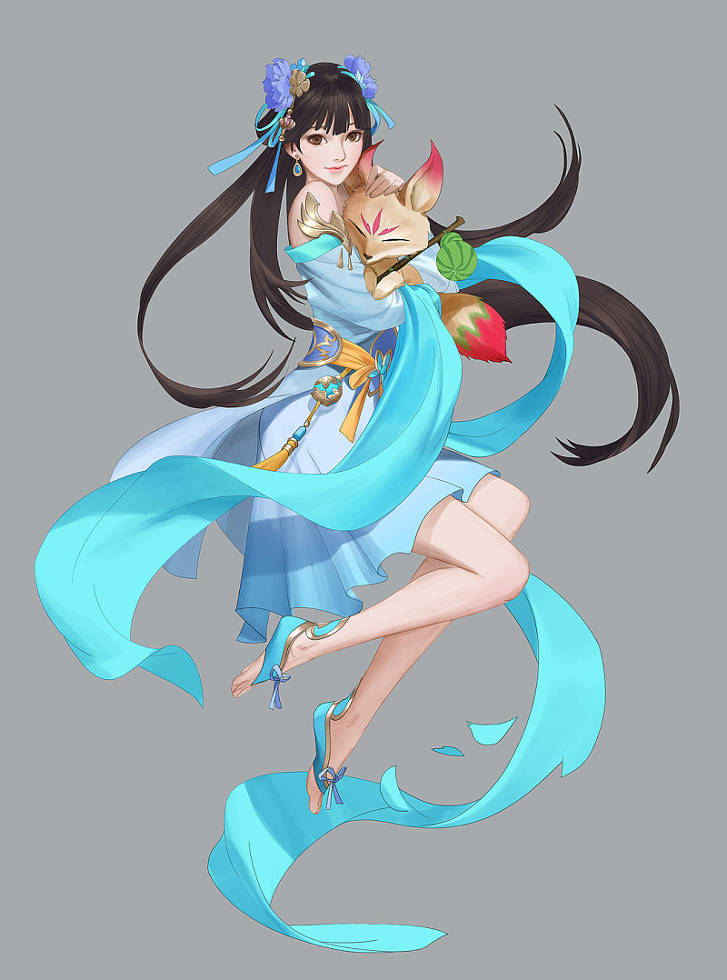 和大家分享一个商业项目的创作花絮:《天龙八部》手游角色插图创作