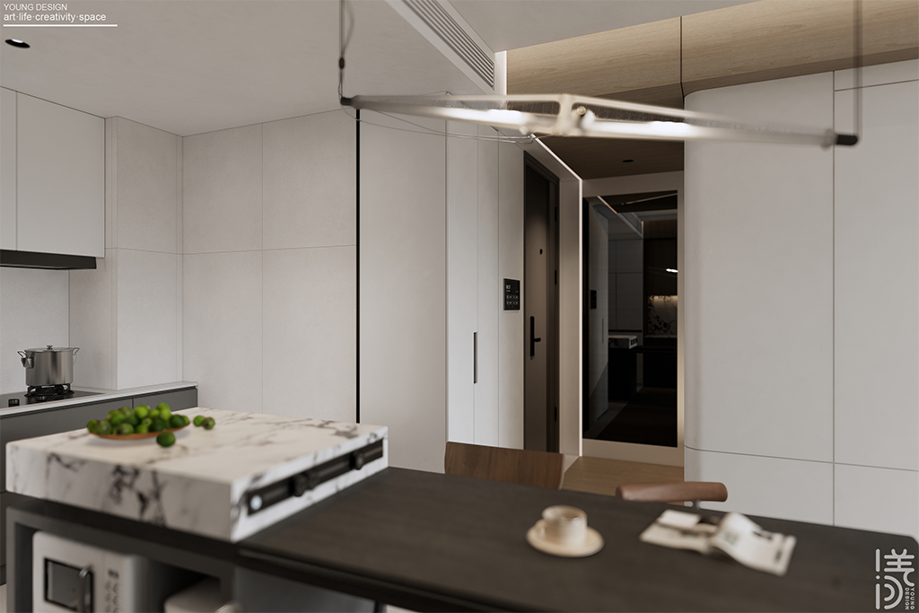 Young设计 | 纯白与木色完美平衡，天然肌理邂逅简约线条，诠释意式极简静谧之家