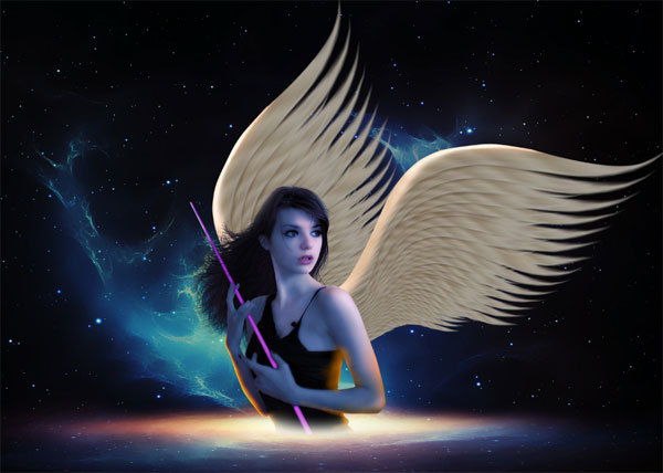 翻译教程-创建一个梦幻太空时代的光天使的场景|平面|教程|xingming