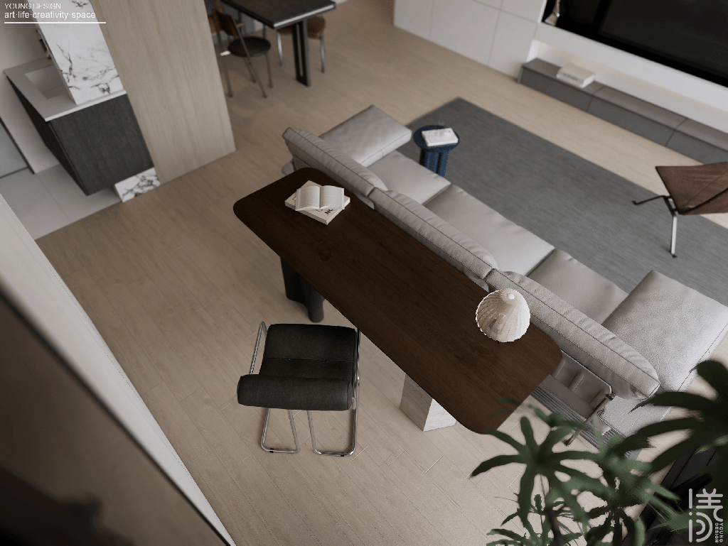 Young设计 | 纯白与木色完美平衡，天然肌理邂逅简约线条，诠释意式极简静谧之家