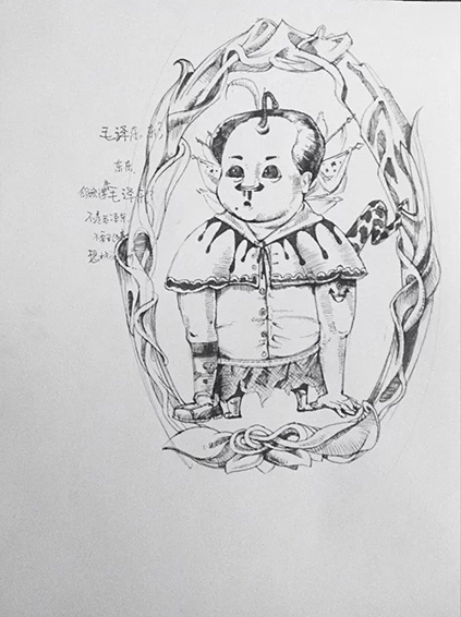 手绘钢笔画就是将错就错