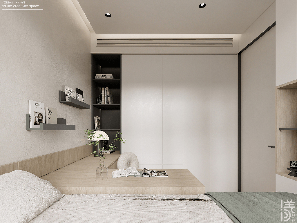 Young设计 | 纯白与木色完美平衡，天然肌理邂逅简约线条，诠释意式极简静谧之家