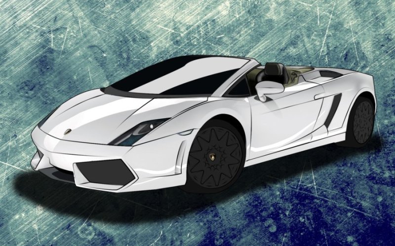 简手绘兰博基尼gallardolp560