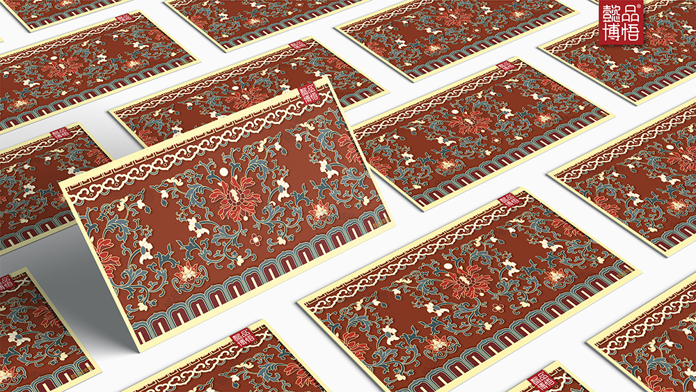 经典纹饰图赏 宝相花纹、卷草纹 清 胭脂红地珐琅彩花卉纹碗 南京博物院(懿品博悟供图)