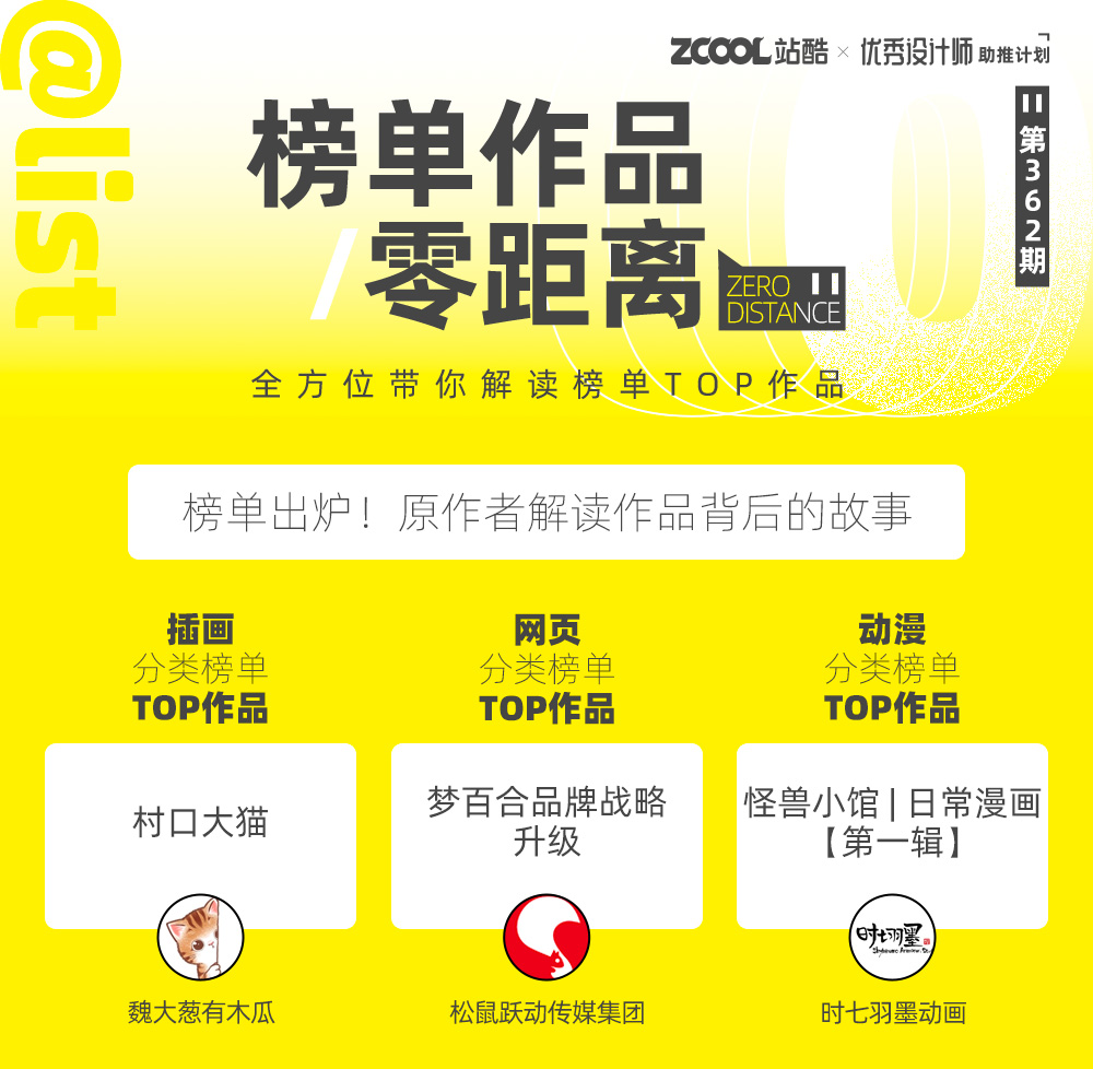 【站酷榜单·Top作品零距离】第362期（图ZMTQ3MzQwMDA=） - 观点 - 站酷设计师站酷创作中心原创素材 - 站酷ZCOOL