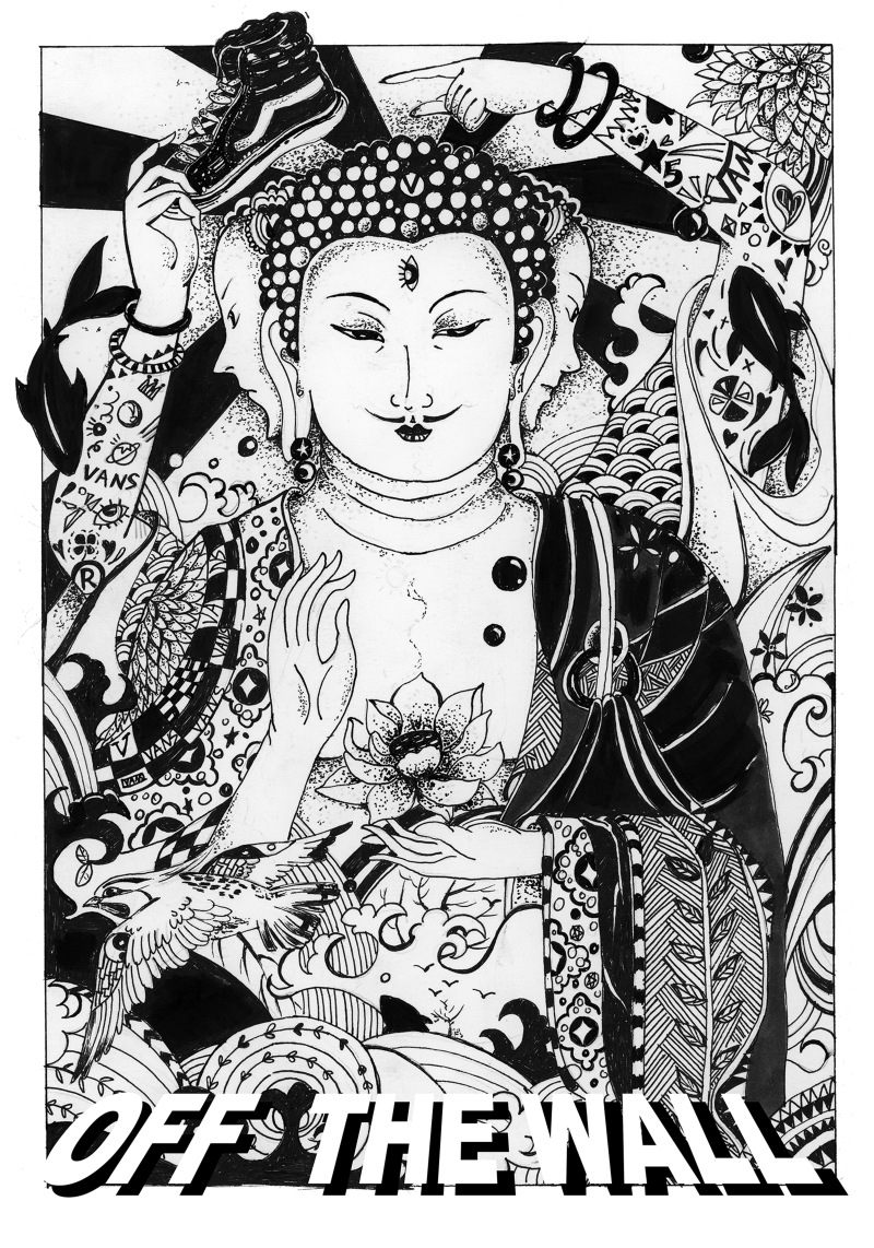 灵感来源:灵感来源于佛教四面佛,结合东方传统元素(莲花,鲤锦等)纹身