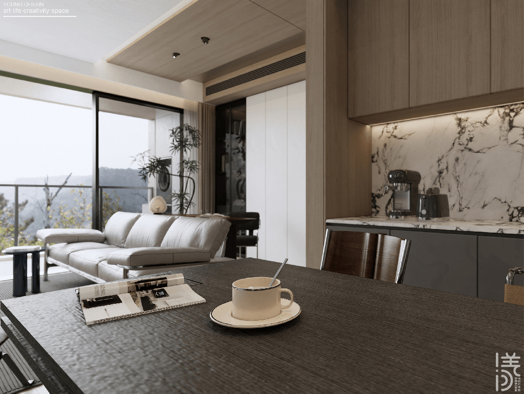 Young设计 | 纯白与木色完美平衡，天然肌理邂逅简约线条，诠释意式极简静谧之家