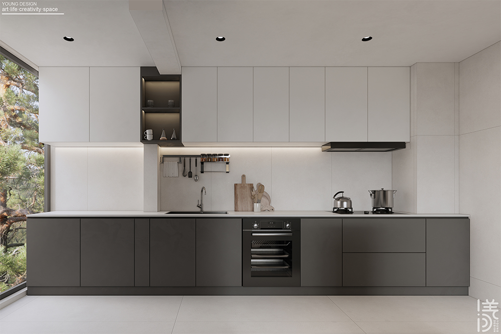 Young设计 | 纯白与木色完美平衡，天然肌理邂逅简约线条，诠释意式极简静谧之家