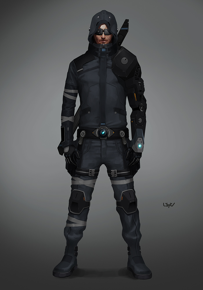 《【每日视觉分享no.8】科幻人形装甲原画设定图集》