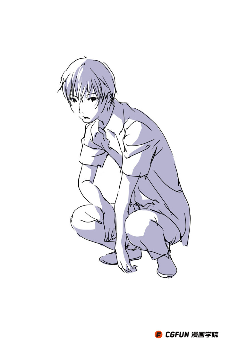 漫画针对性教程02-男子坐的时候该如何画-cgfun漫画学院收集翻译(翻译