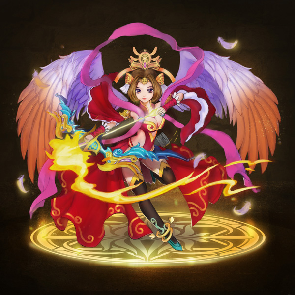 孙尚香 卡牌类 过程图