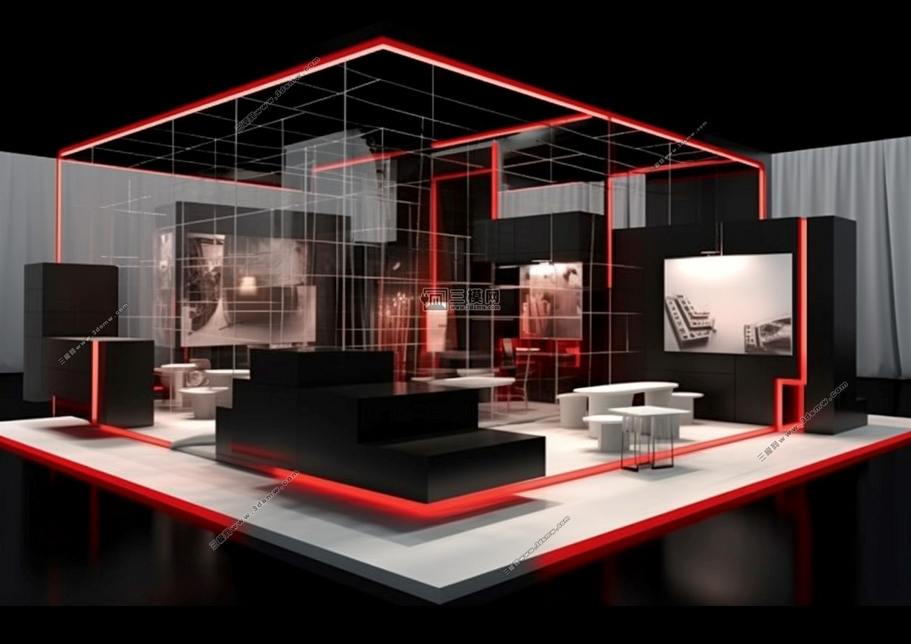 AI展台，AI展台设计，展览设计，展台设计，（图ZMTQ2MzgyMjQ=） - 书籍 - 站酷设计师三模网展台照片网原创素材 - 站酷ZCOOL