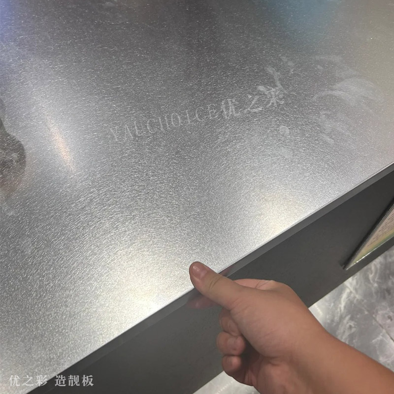 乱纹不锈钢实心台面-奶茶店吧台安装效果