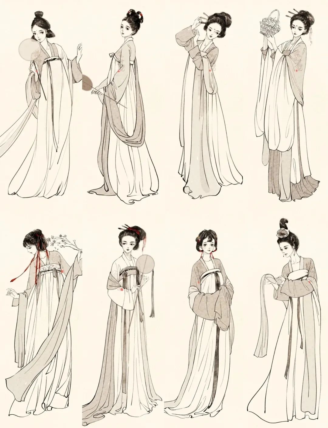 古代人的衣服画动漫图片