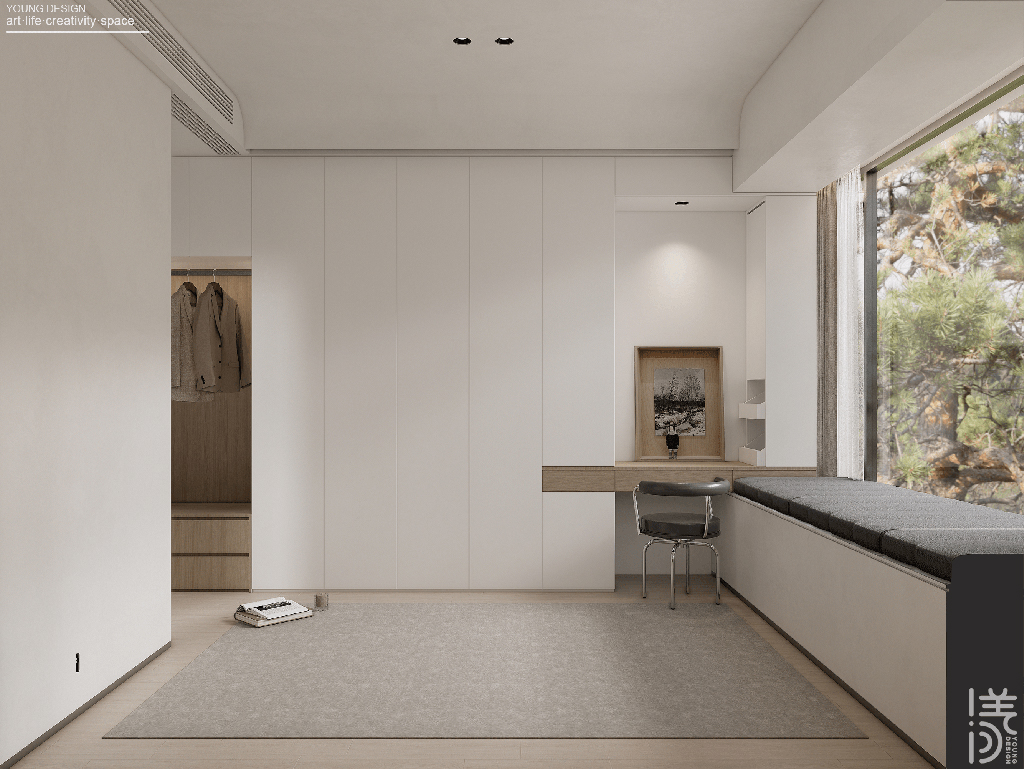 Young设计 | 纯白与木色完美平衡，天然肌理邂逅简约线条，诠释意式极简静谧之家