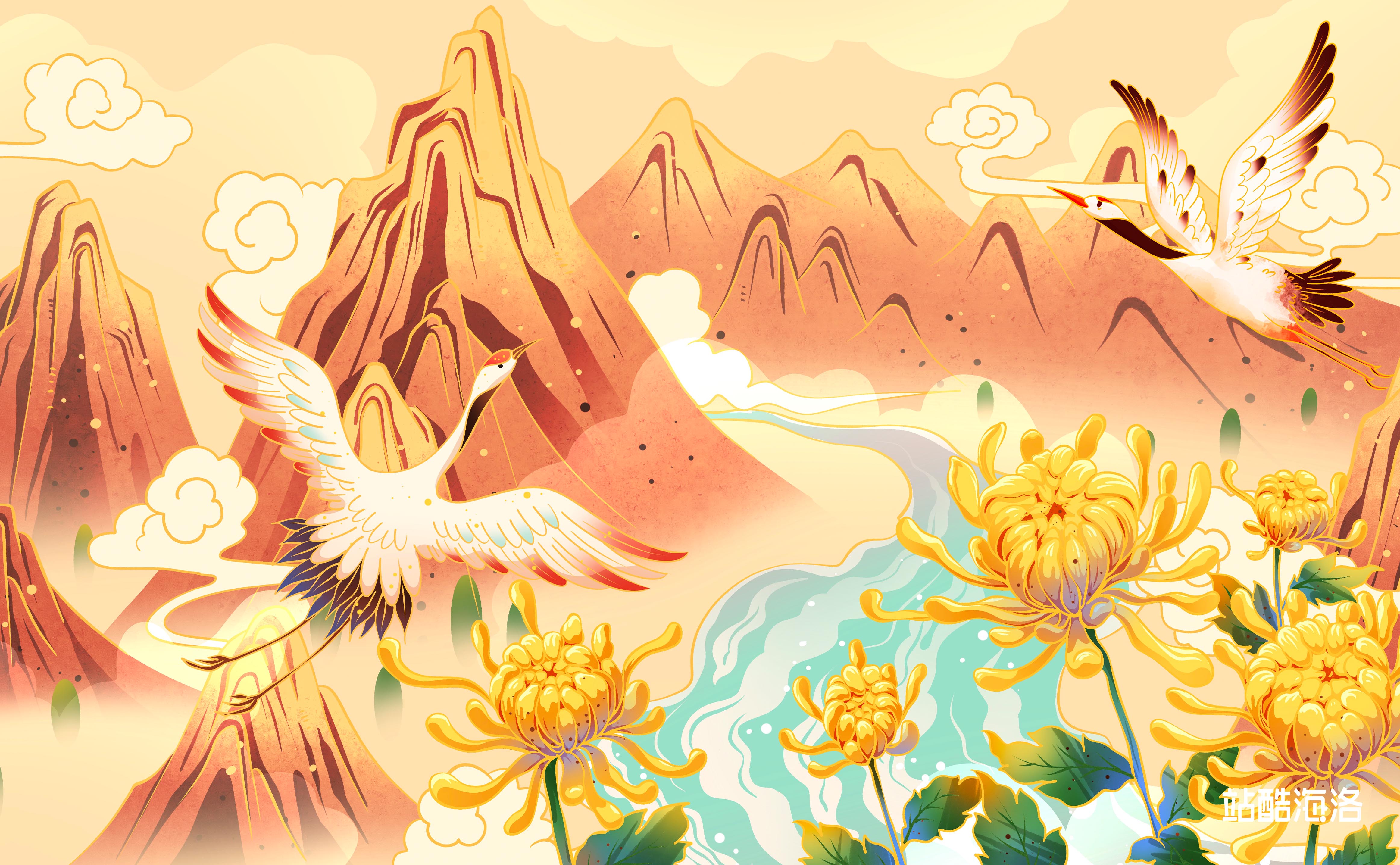 佳节又重阳,精美插画叙习俗