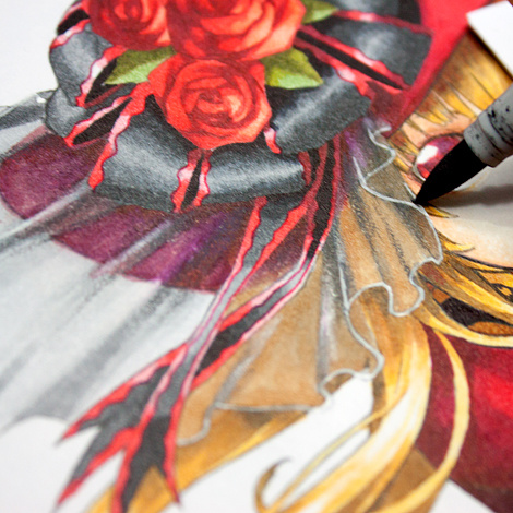 《玫瑰猎手》马克笔作画教程