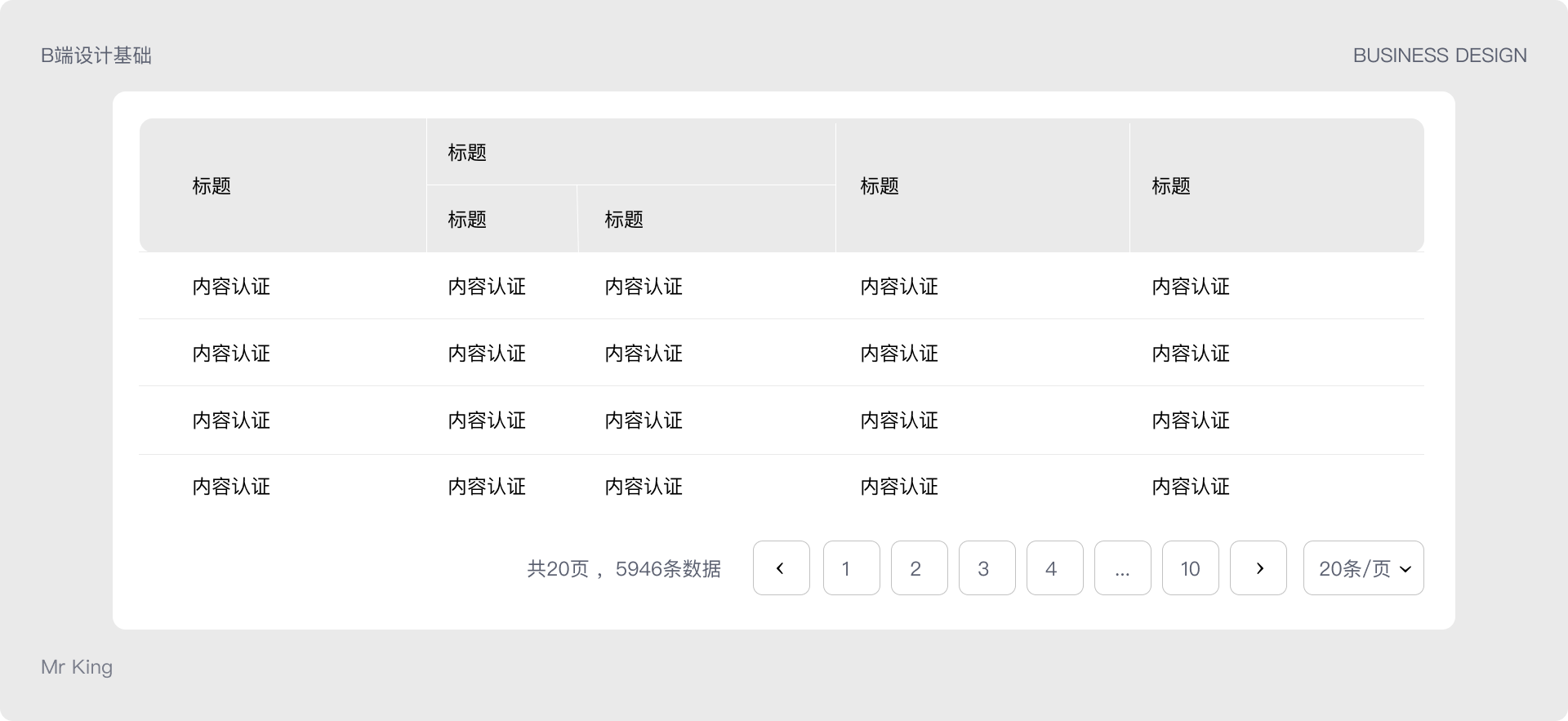 B端基础 | 表格基础设计浅谈01