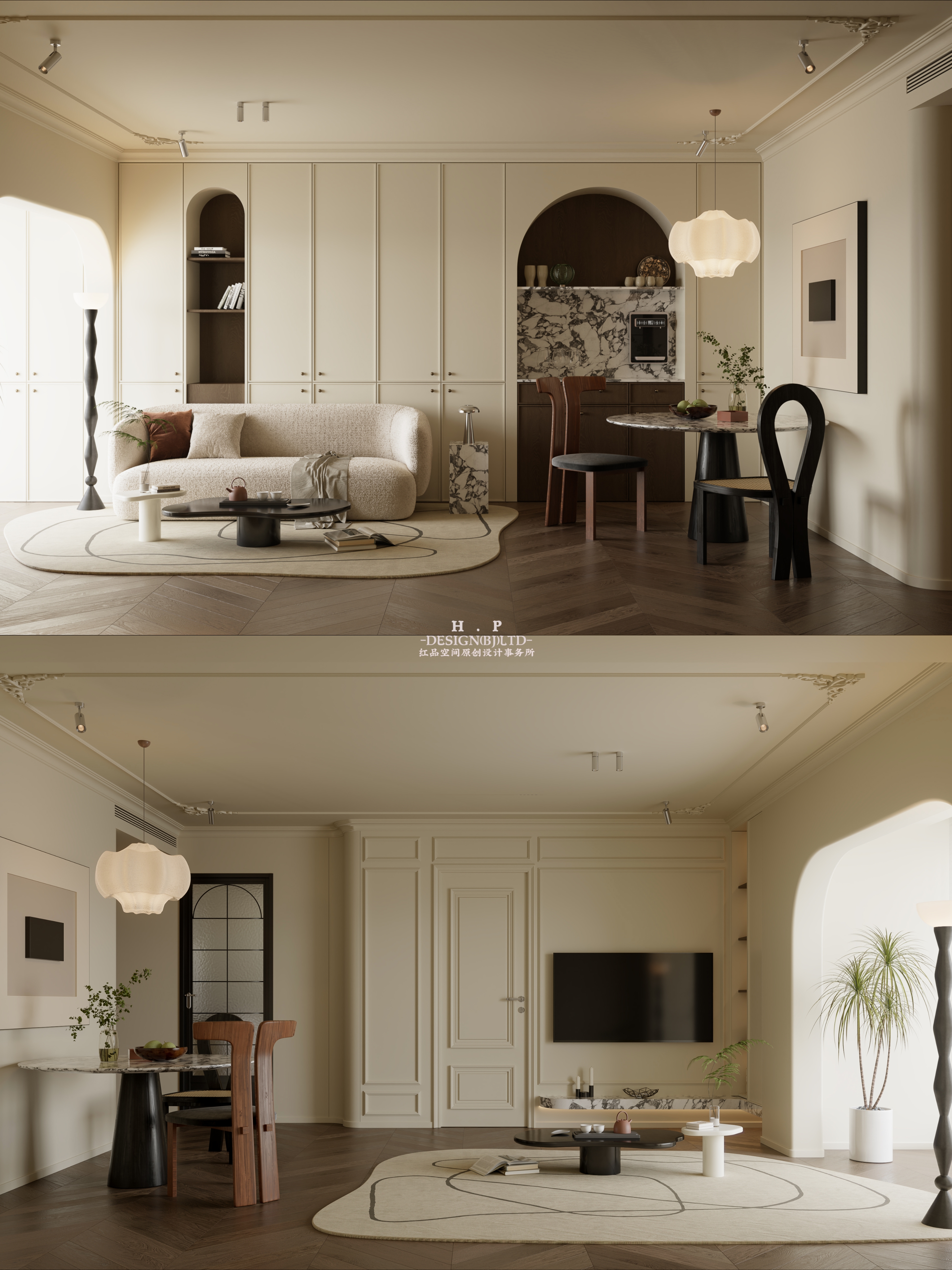 H·原创新作〡小家有大爱，85㎡优雅法式风（图ZMTQ2NTExODQ=） - 观点 - 站酷设计师北京知未设计原创素材 - 站酷ZCOOL