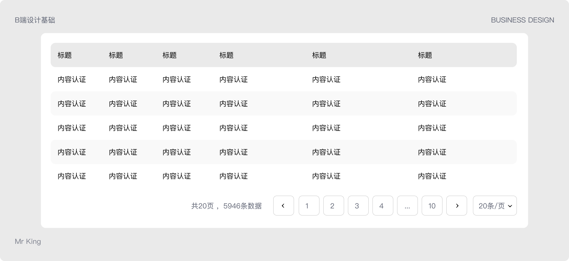 B端基础 | 表格基础设计浅谈01