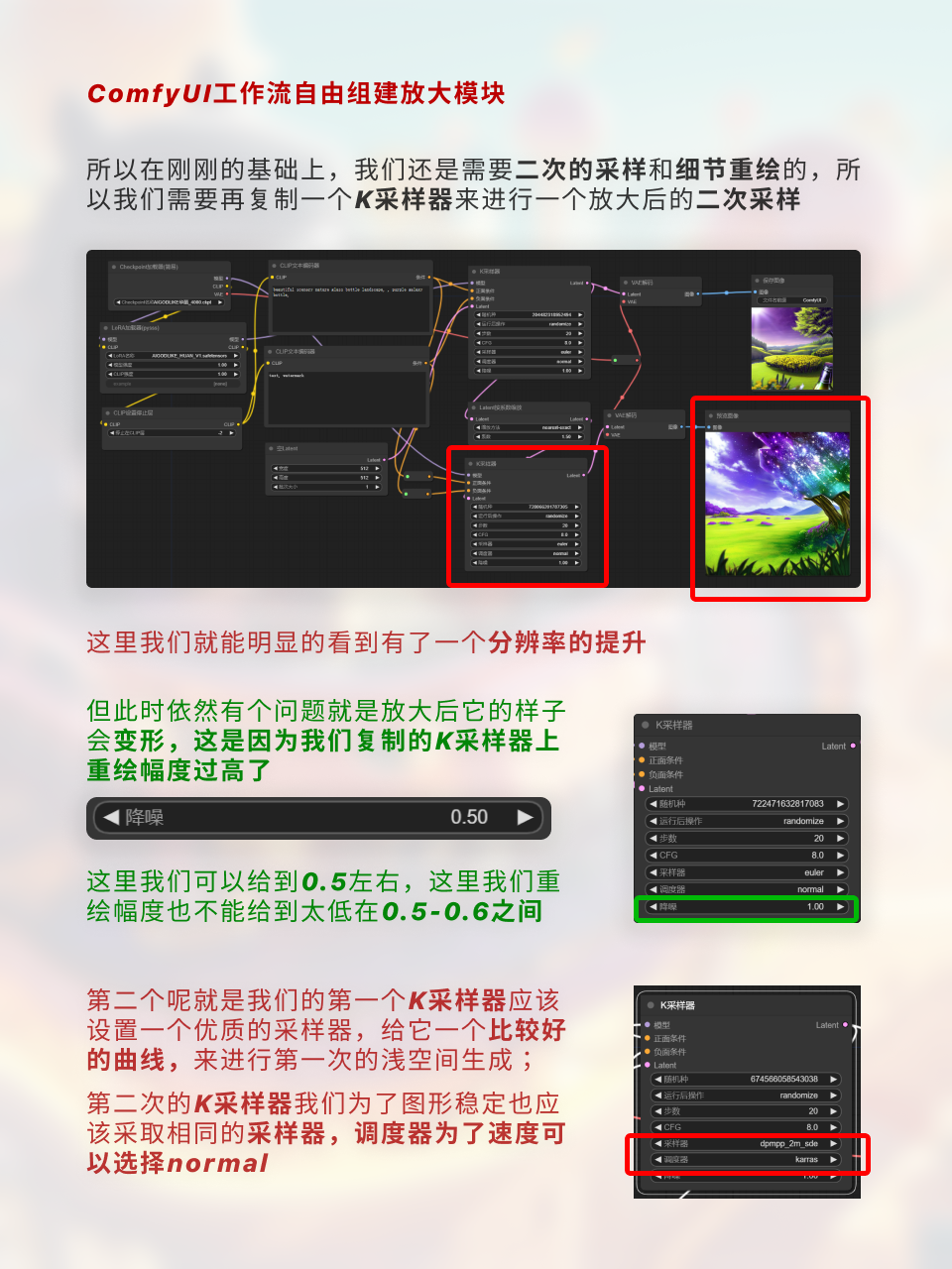 ComfyUI基础工作流调整/搭建 | 二次采样&细节重绘（图ZMTQ2ODg5ODQ=） - 教程 - 站酷设计师枯卜原创素材 - 站酷ZCOOL