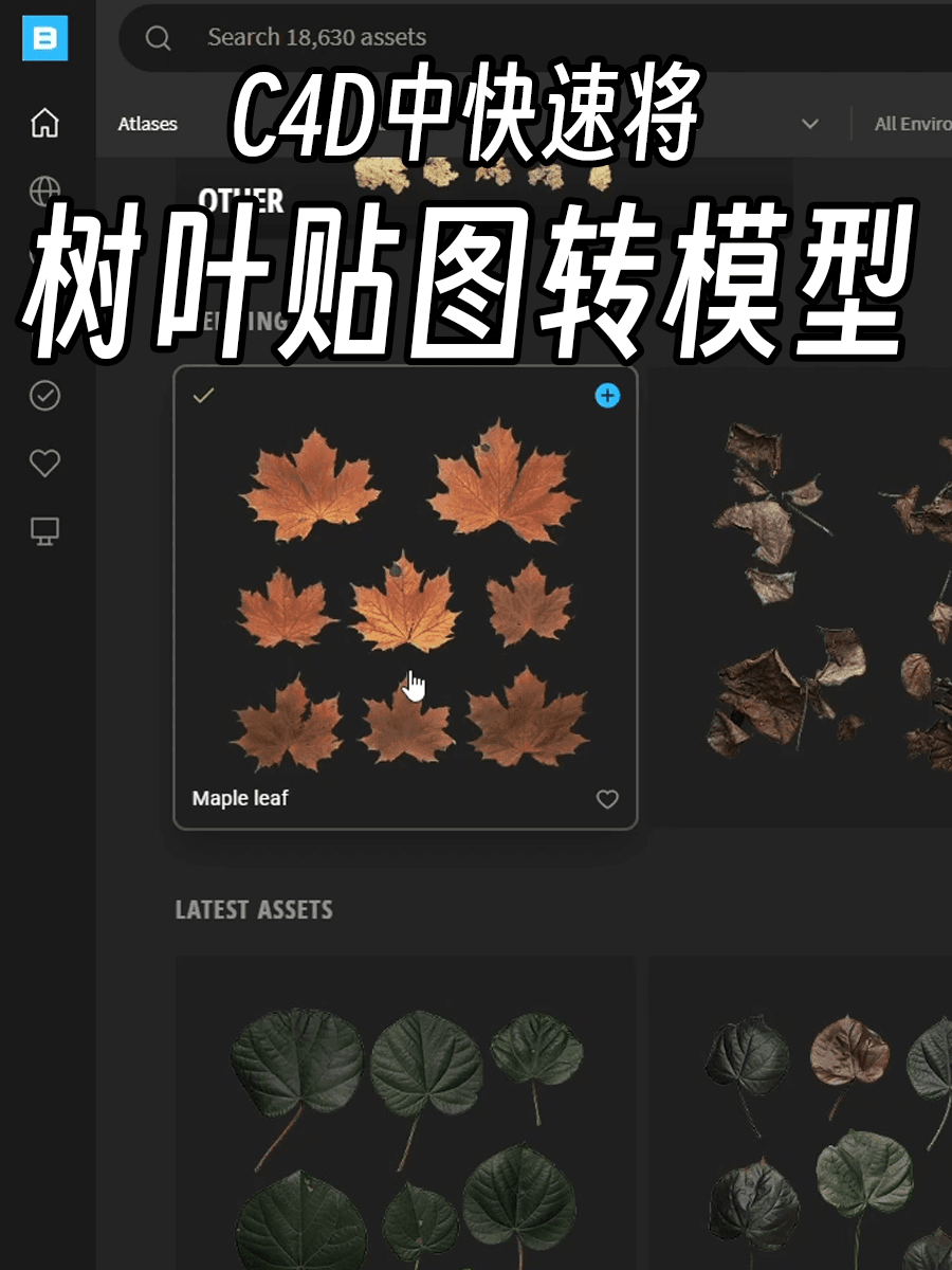 C4D中快速将树叶贴图转为模型（图ZMTQ2OTc1NDA=） - 教程 - 站酷设计师衮刀鱼原创素材 - 站酷ZCOOL