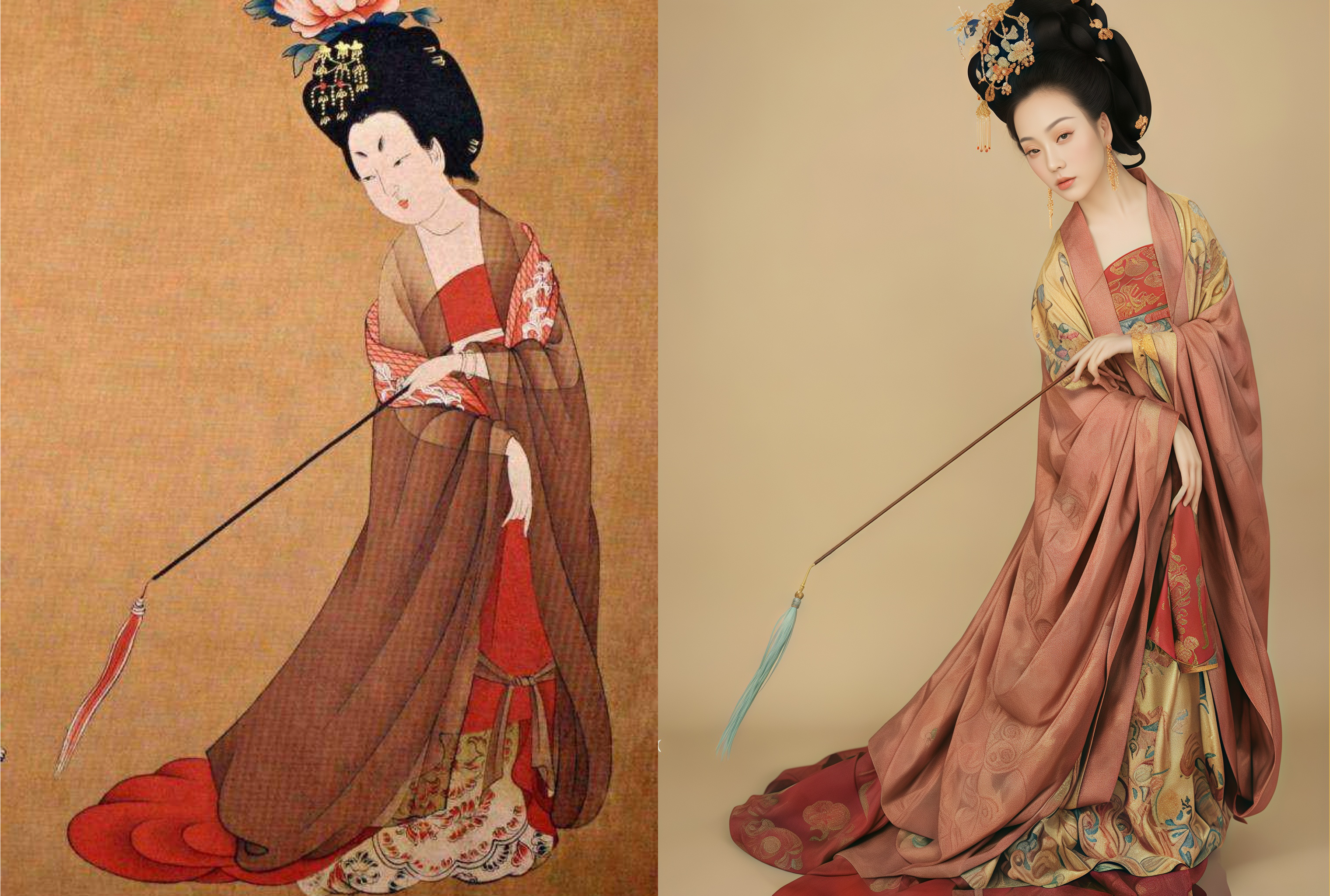 用AIGC穿越时空复原《唐宫仕女图》（图ZMTQ3OTQ3Mjg=） - 教程 - 站酷设计师逗砂原创素材 - 站酷ZCOOL