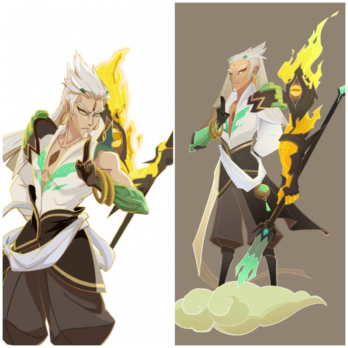 杨戬（左半部分为优化后）